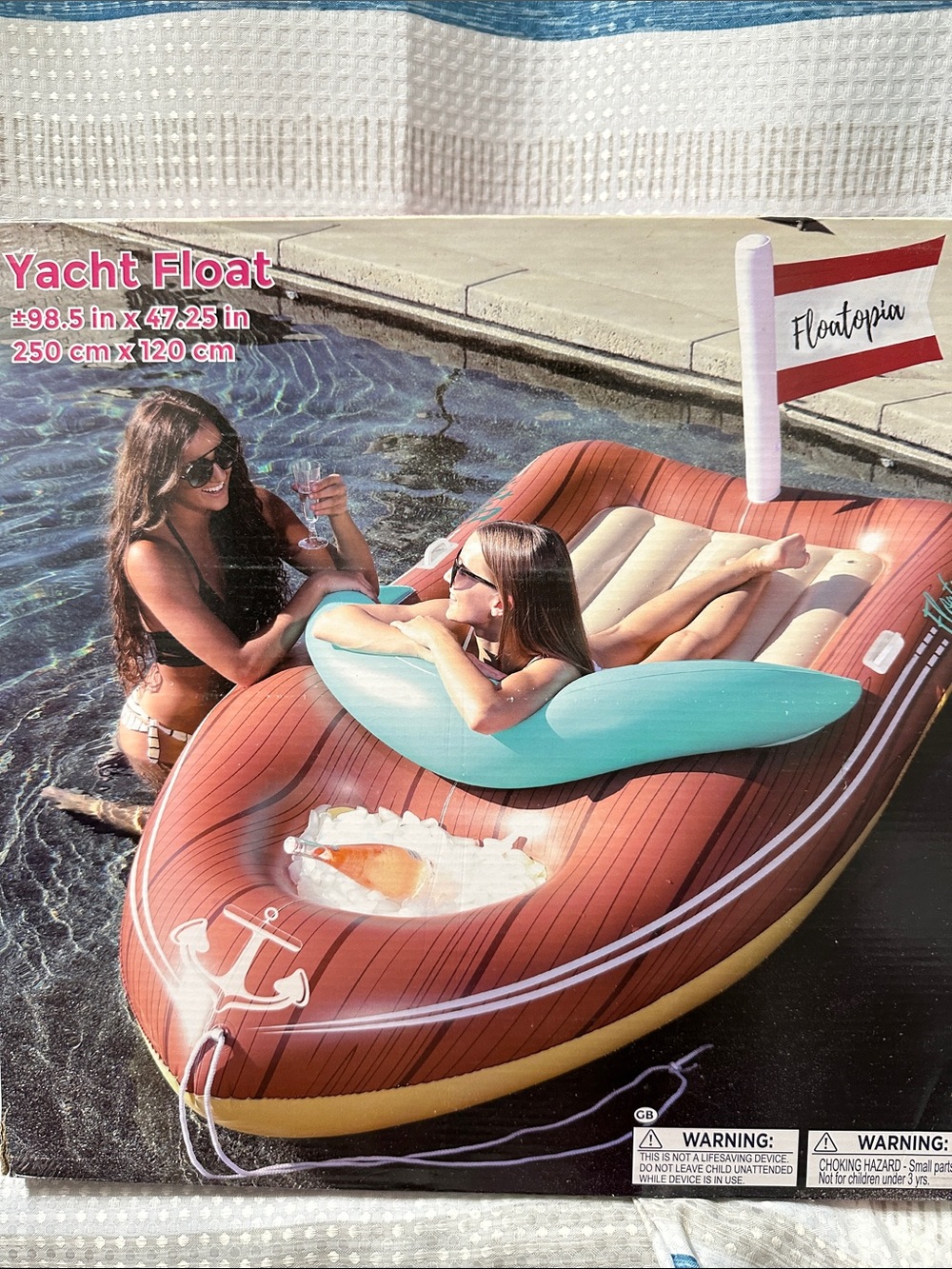 Giant Boat Float with Cooler - brand New in box
